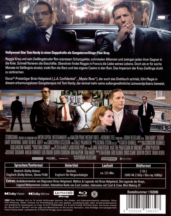 Legend  (4K Ultra HD + Blu-ray)