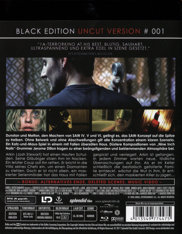 Collector, The - Black Uncut Edition (blu-ray)