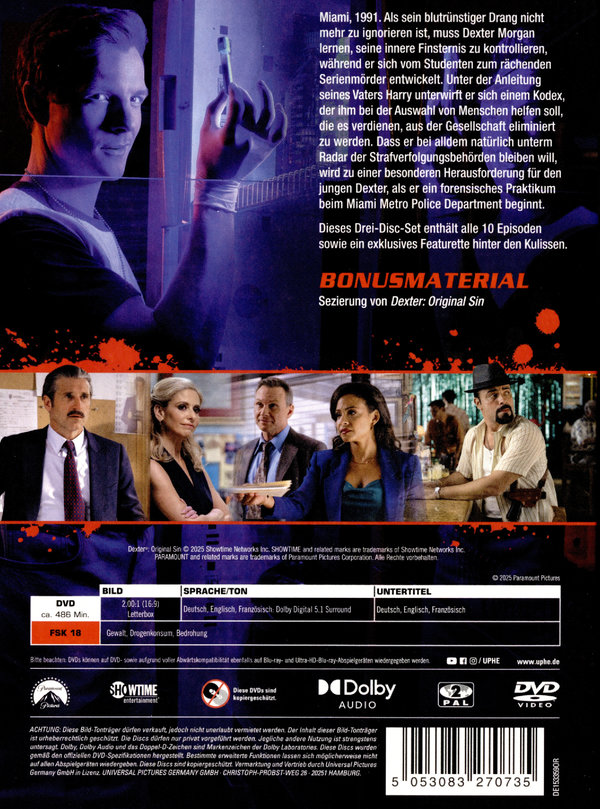 Dexter: Original Sin - Staffel 1  [3 DVDs]  (DVD)