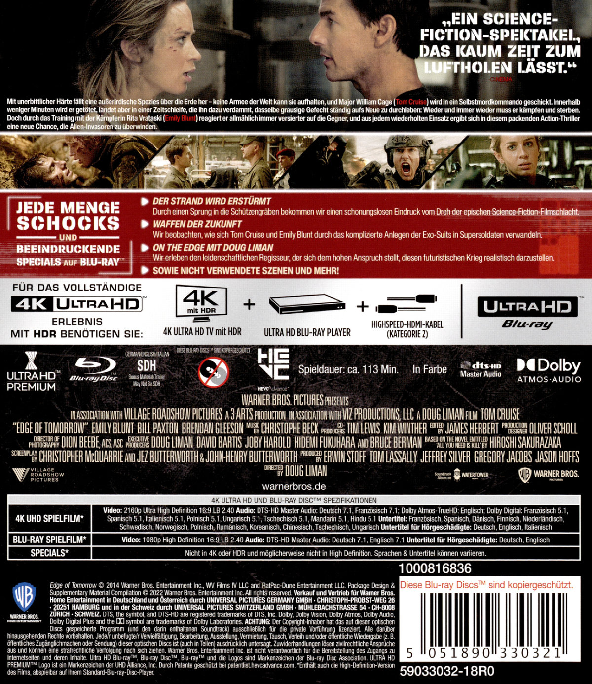 Live Die Repeat: Edge of Tomorrow (4K Ultra HD)