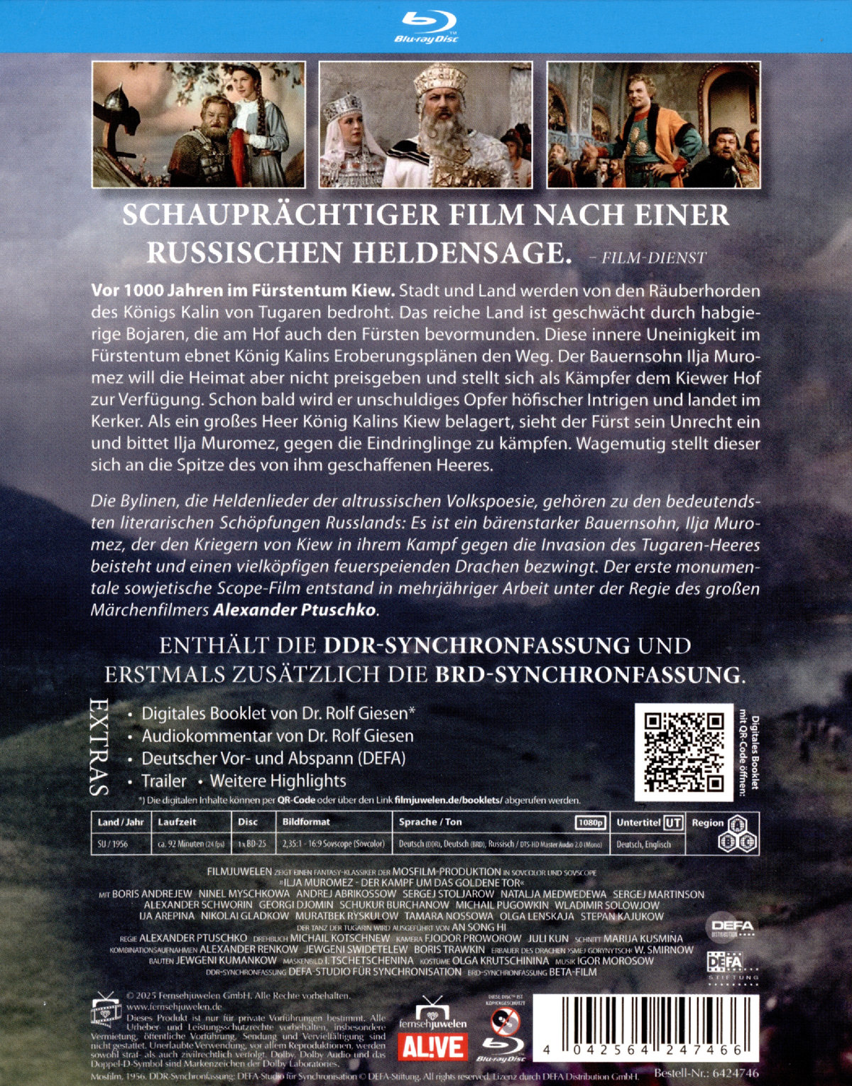 Ilja Muromez - Der Kampf um das goldene Tor (Filmjuwelen / DEFA Fantasy)  (Blu-ray Disc)