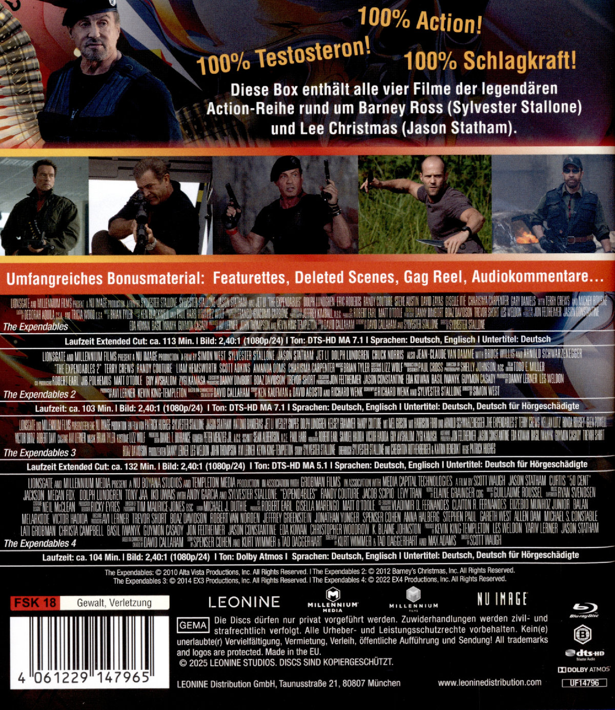 The Expendables 1-4  [4  BRs]  (Blu-ray Disc)