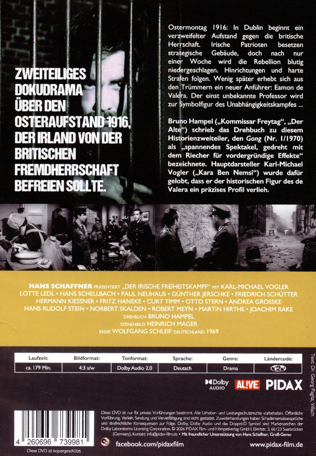 Der irische Freiheitskampf / Zweiteiliges Dokudrama über den Osteraufstand 1916 (Pidax Historien-Klassiker)  (DVD)