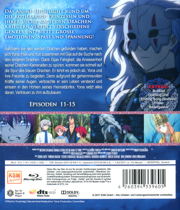 Akatsuki No Yona - Prinzessin der Morgendämmerung - Volume 3 (Episode 11-15)  (Blu-ray Disc)