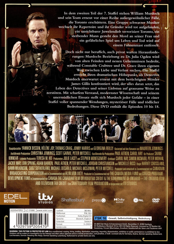 Murdoch Mysteries - Staffel 7 - Teil 2  [3 DVDs]  (DVD)