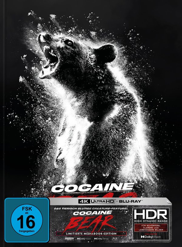 Cocaine Bear - Uncut Mediabook Edition  (4K Ultra HD+blu-ray) (A)