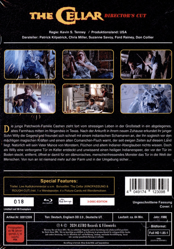 The Cellar - Anthony 2 - Die Bestie kehrt zurück - Uncut Mediabook Edition  (DVD+blu-ray) (I) The Cellar - Anthony 2 - Die Bestie kehrt zurück - Uncut Mediabook Edition  (DVD+blu-ray) (I)