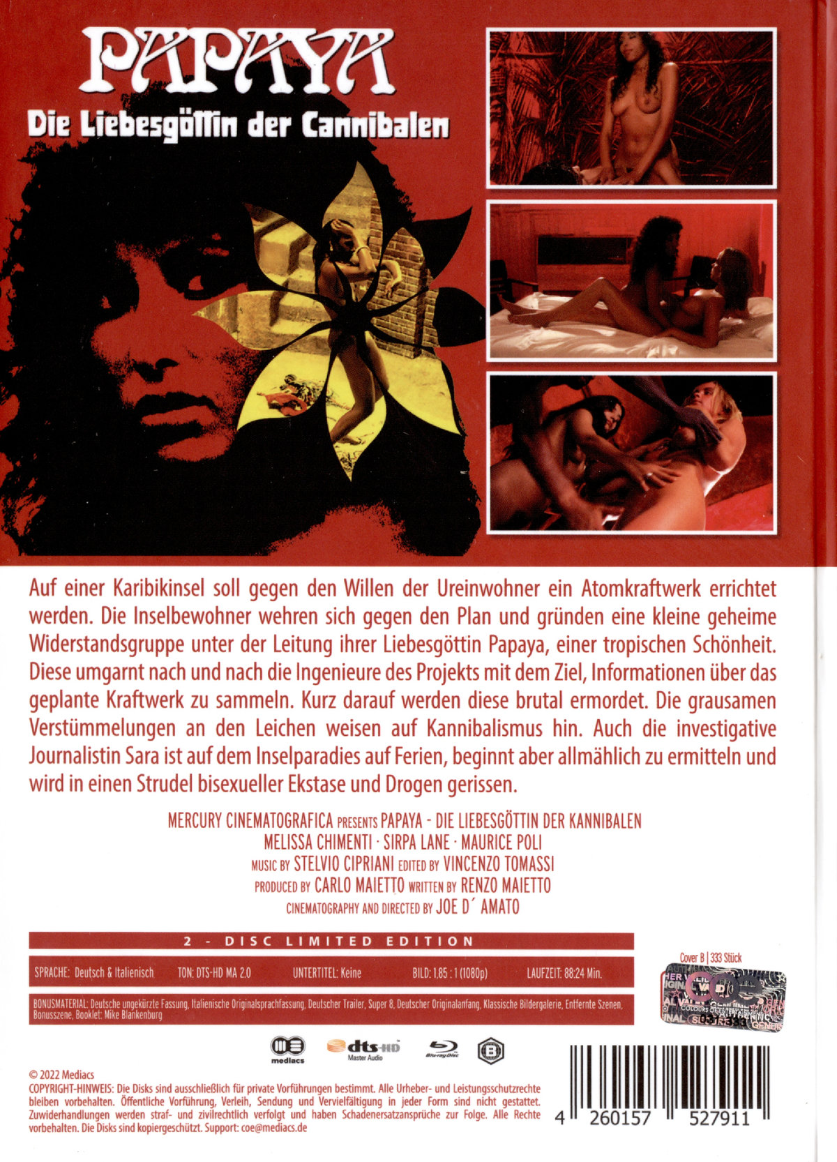 Papaya - Die Liebesgöttin der Cannibalen - Uncut Mediabook Edition (DVD+blu-ray) (B)