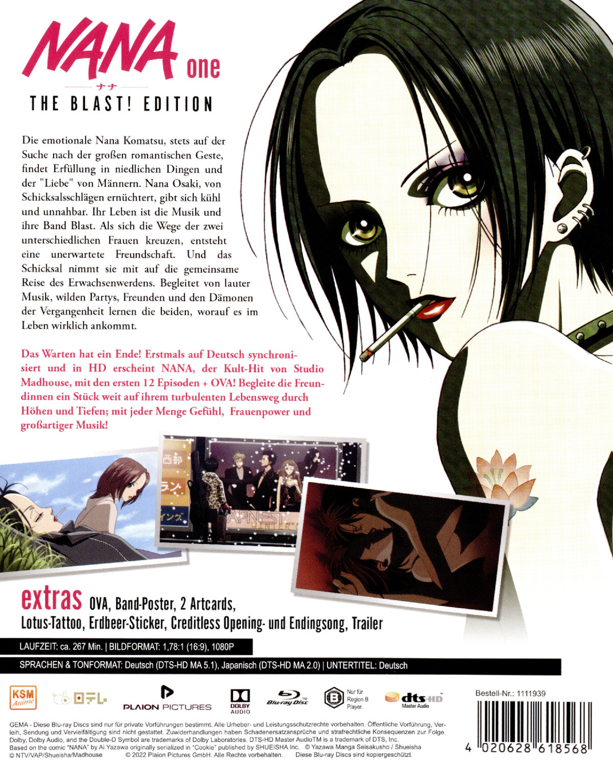 NANA - The Blast! Edition Vol. 1 (Ep. 1-12 + OVA 1)  [2 BRs]  (Blu-ray Disc)