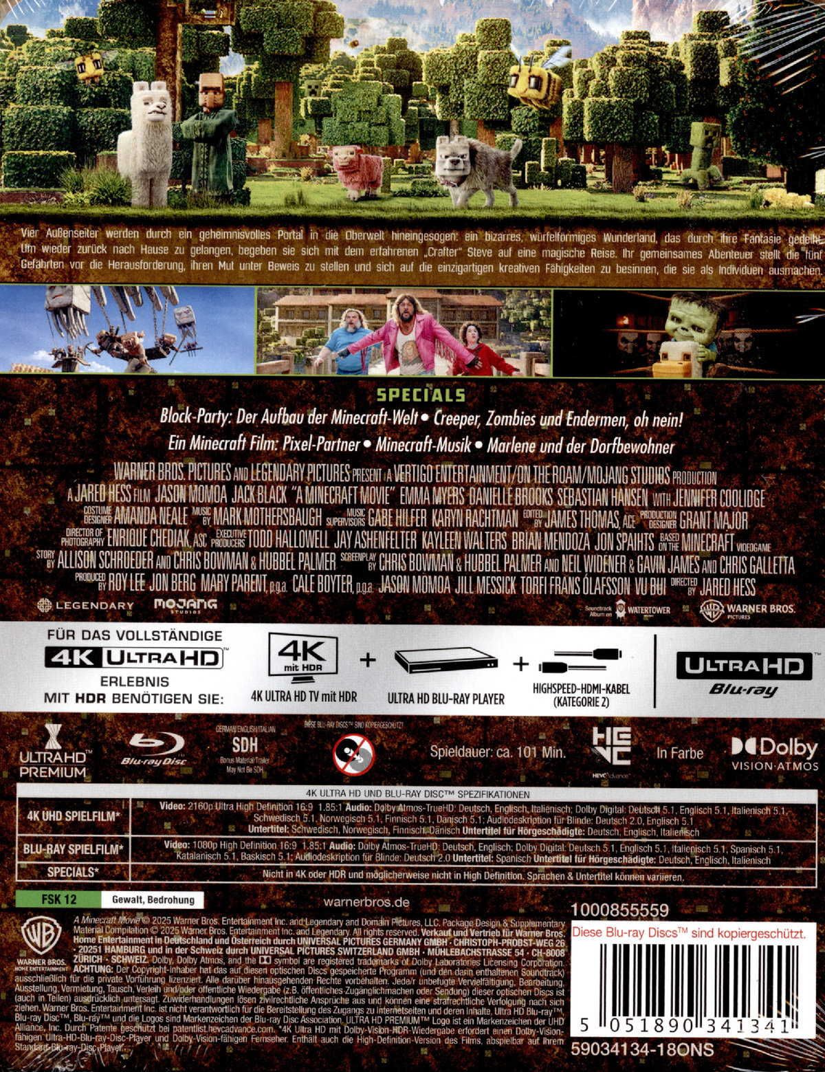 Ein Minecraft Film - Limited Steelbook Edition  (4K Ultra HD) (+ Blu-ray) 