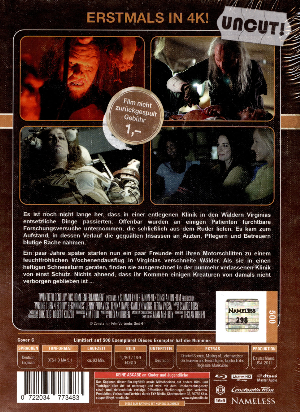 Wrong Turn 4 - Uncut Mediabook Edition  (4K Ultra HD+blu-ray) (C)