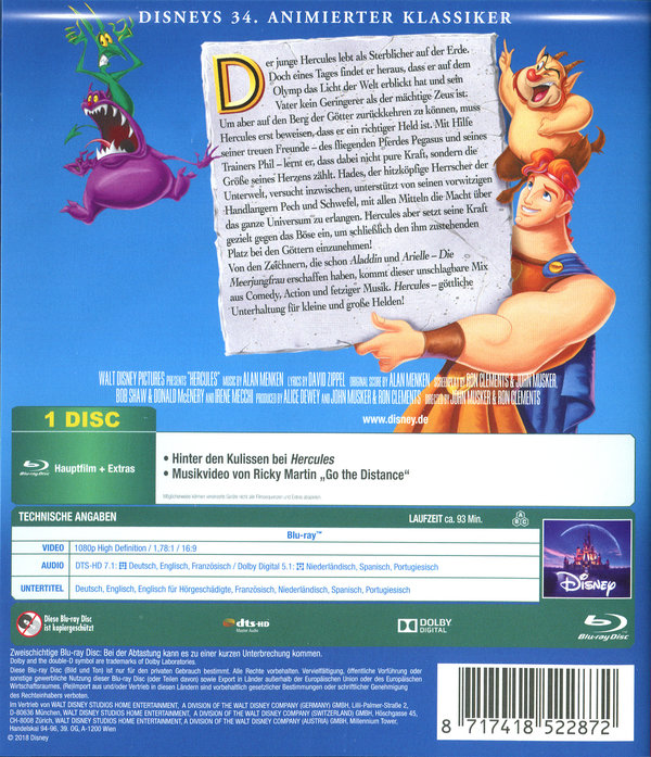 Hercules - Disney Classics (blu-ray)