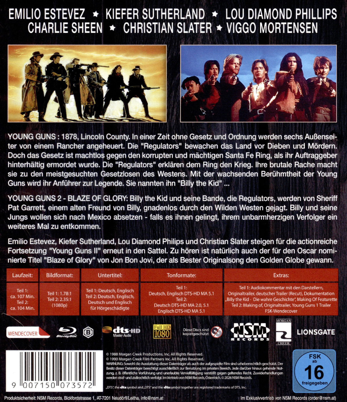 Young Guns 1 & 2  [2 BRs]  (Blu-ray Disc)