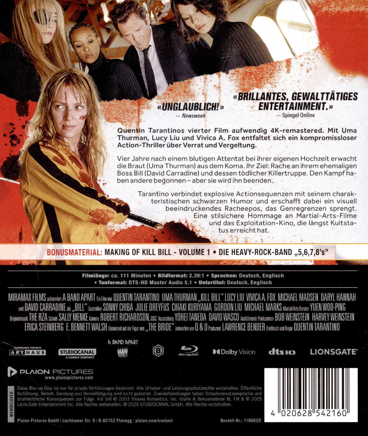 Kill Bill - Volume 1  (Blu-ray Disc)