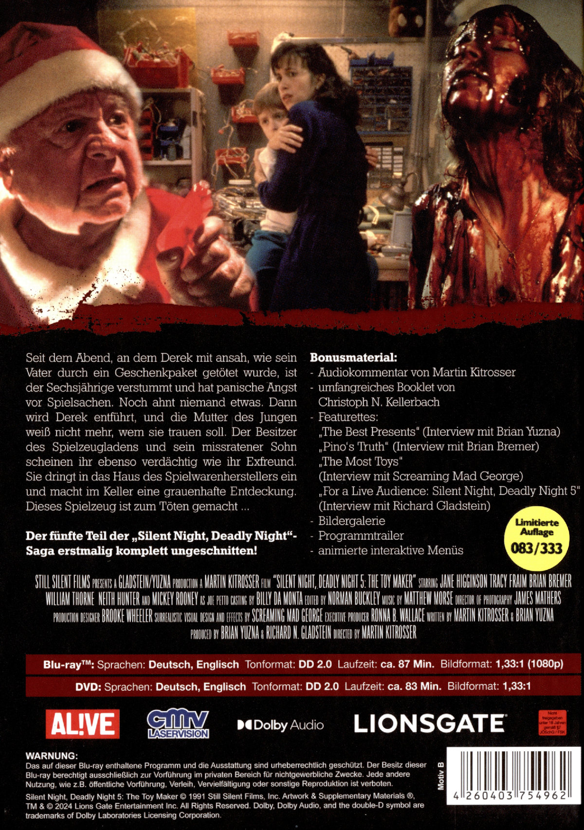 Silent Night Deadly Night 5: The Toy Maker - Uncut Mediabook Edition  (DVD+blu-ray) (B)