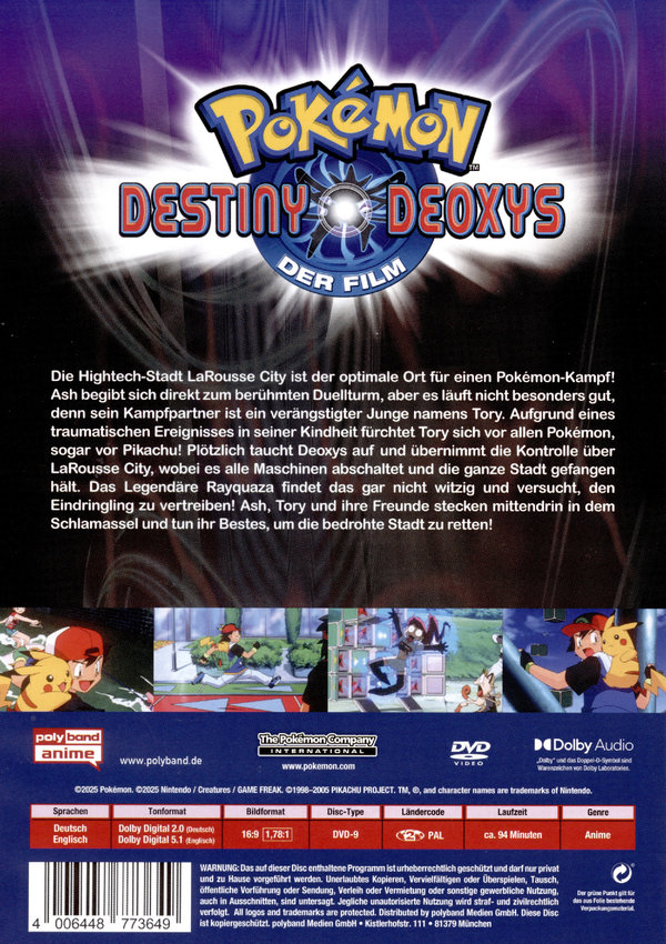 Pokémon 7 - Der Film: Destiny Deoxys  (DVD)