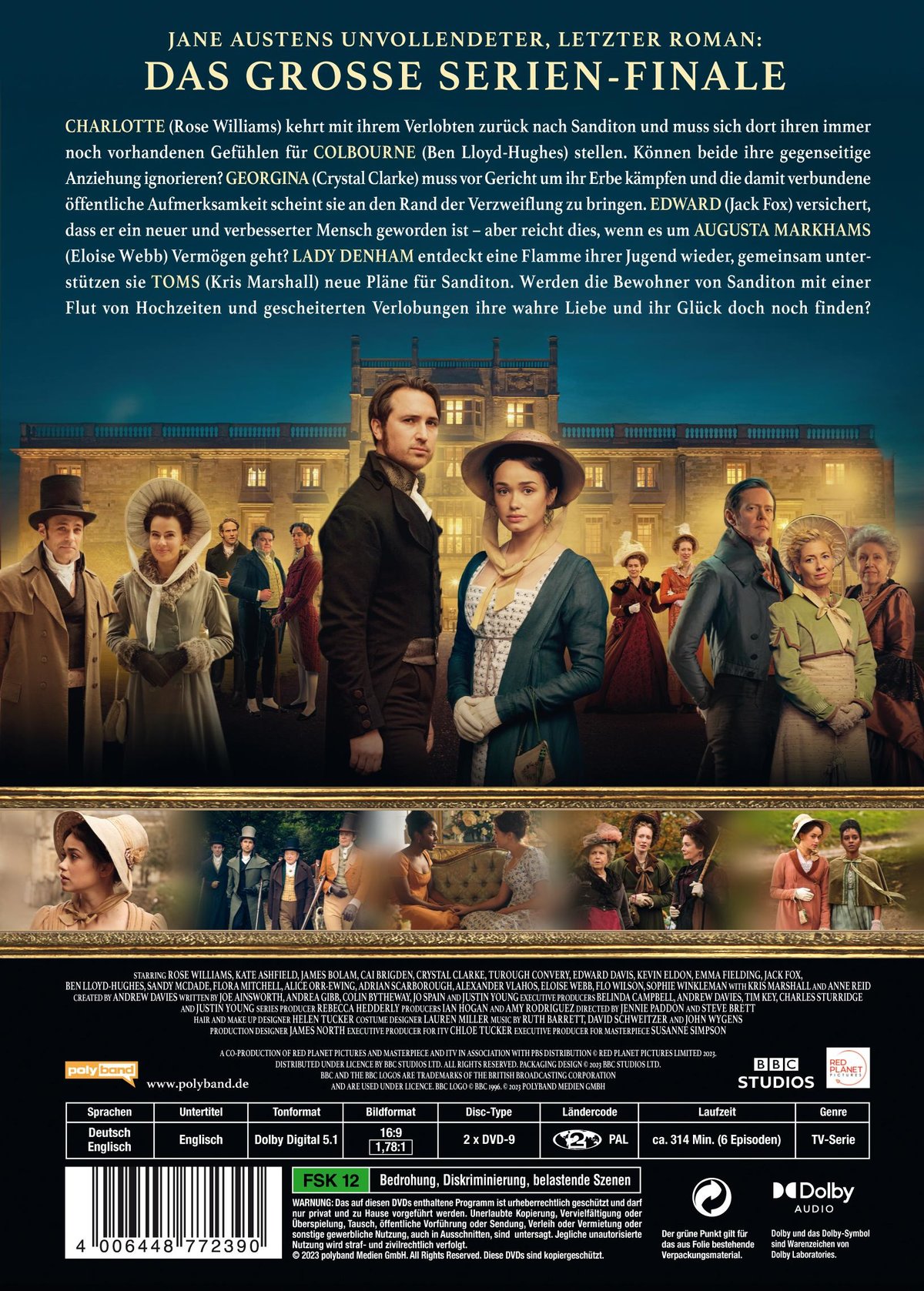 Jane Austen: Sanditon - Staffel 3  [2 DVDs]  (DVD)