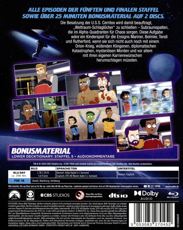STAR TREK: Lower Decks - Staffel 5  [2 BRs]  (Blu-ray Disc)