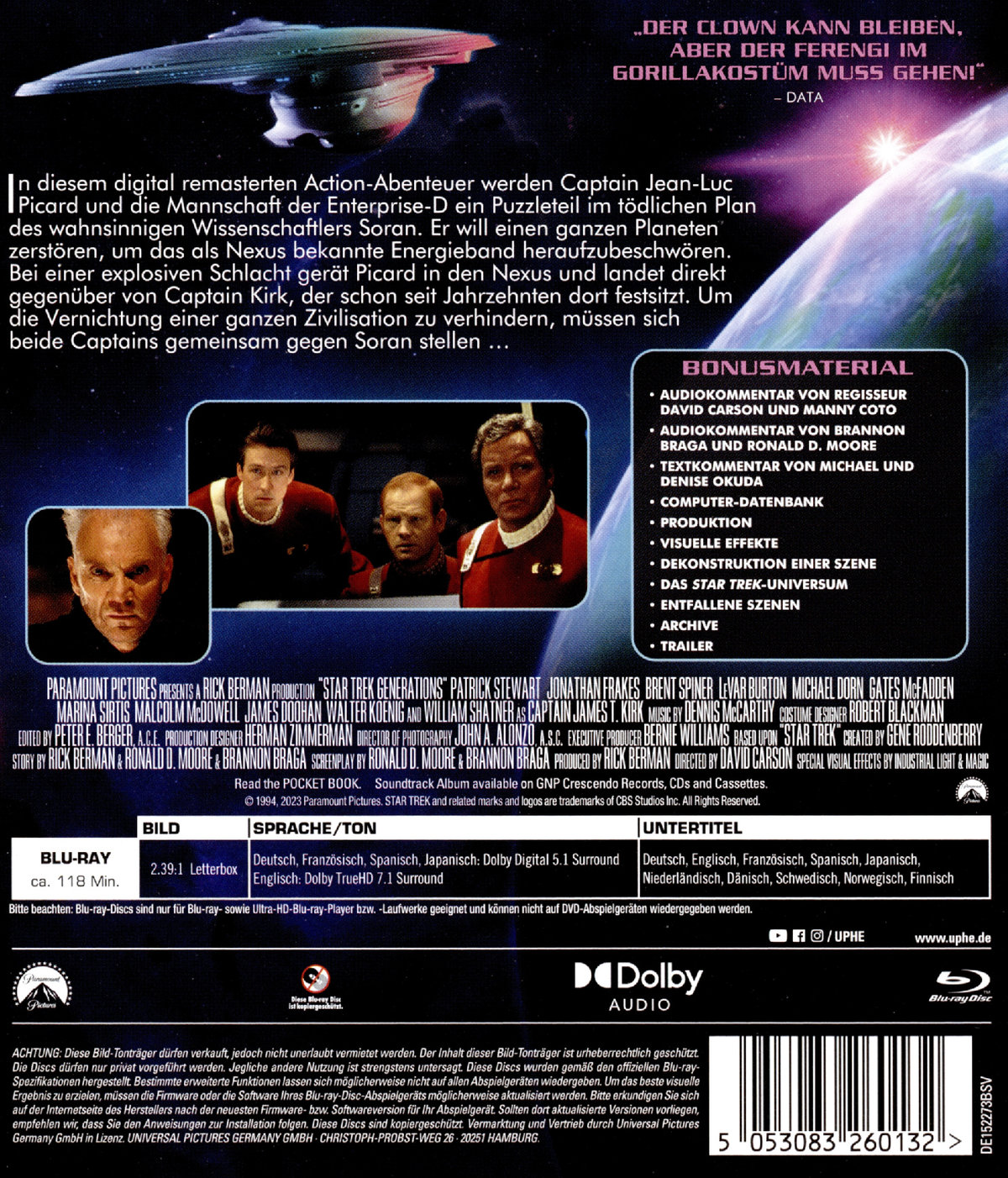 Star Trek 7 - Treffen der Generationen (blu-ray)