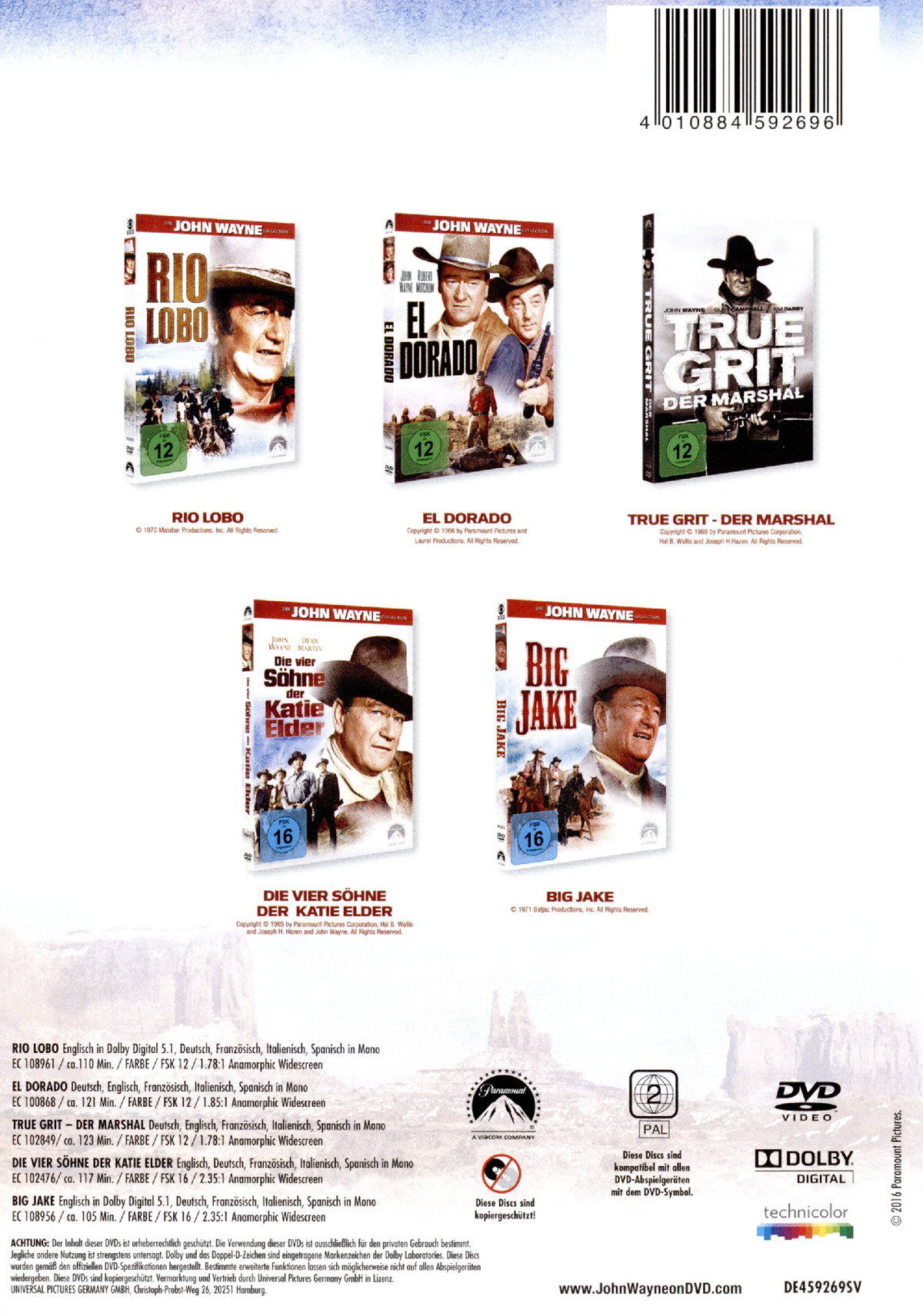 John Wayne Collection - Jubiläums-Box  [5 DVDs]  (DVD)