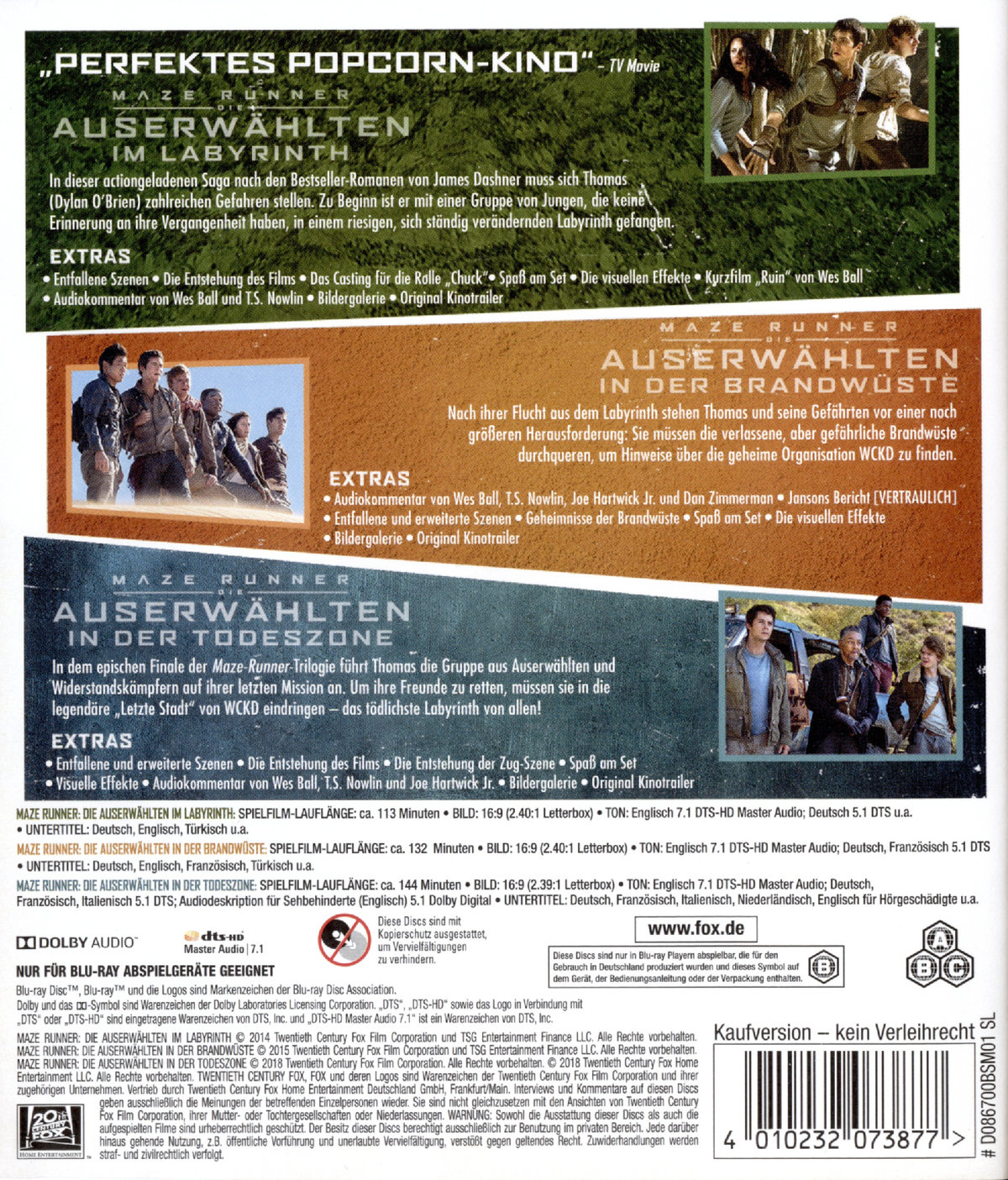 Maze Runner Trilogie (blu-ray)