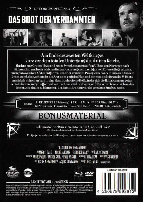 Boot der Verdammten, Das - Edition-Grauwert 4 (DVD+blu-ray)