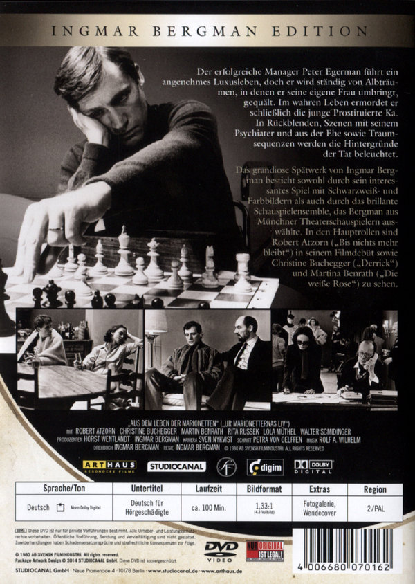 Aus dem Leben der Marionetten - Ingmar Bergamn Edition  (DVD)