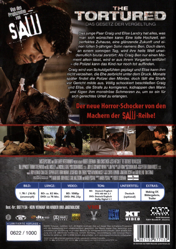 Tortured, The - Das Gesetz der Vergeltung - Uncut Mediabook Edition  (DVD+blu-ray) (B)
