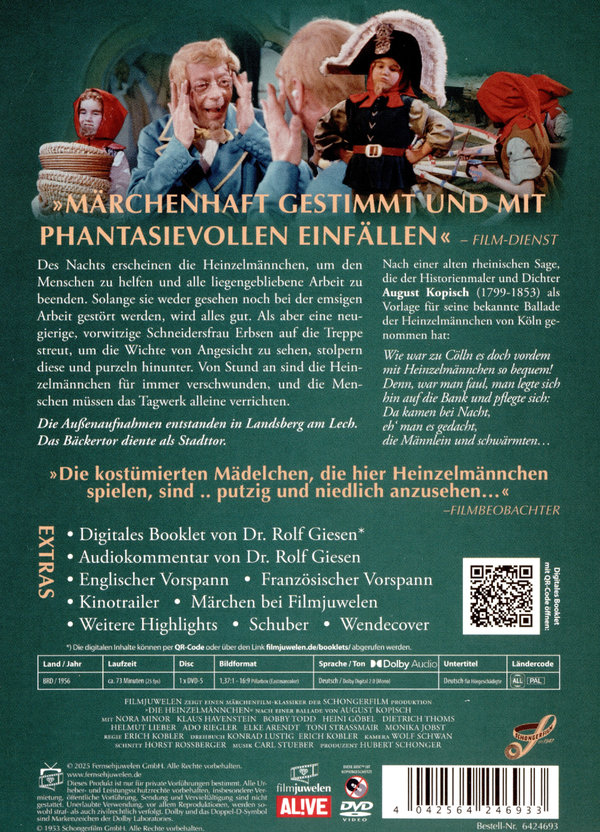 Die Heinzelmännchen (1956) (Filmjuwelen / Schongerfilm-Märchen)  (DVD) Die Heinzelmännchen (1956) (Filmjuwelen / Schongerfilm-Märchen)  (DVD)