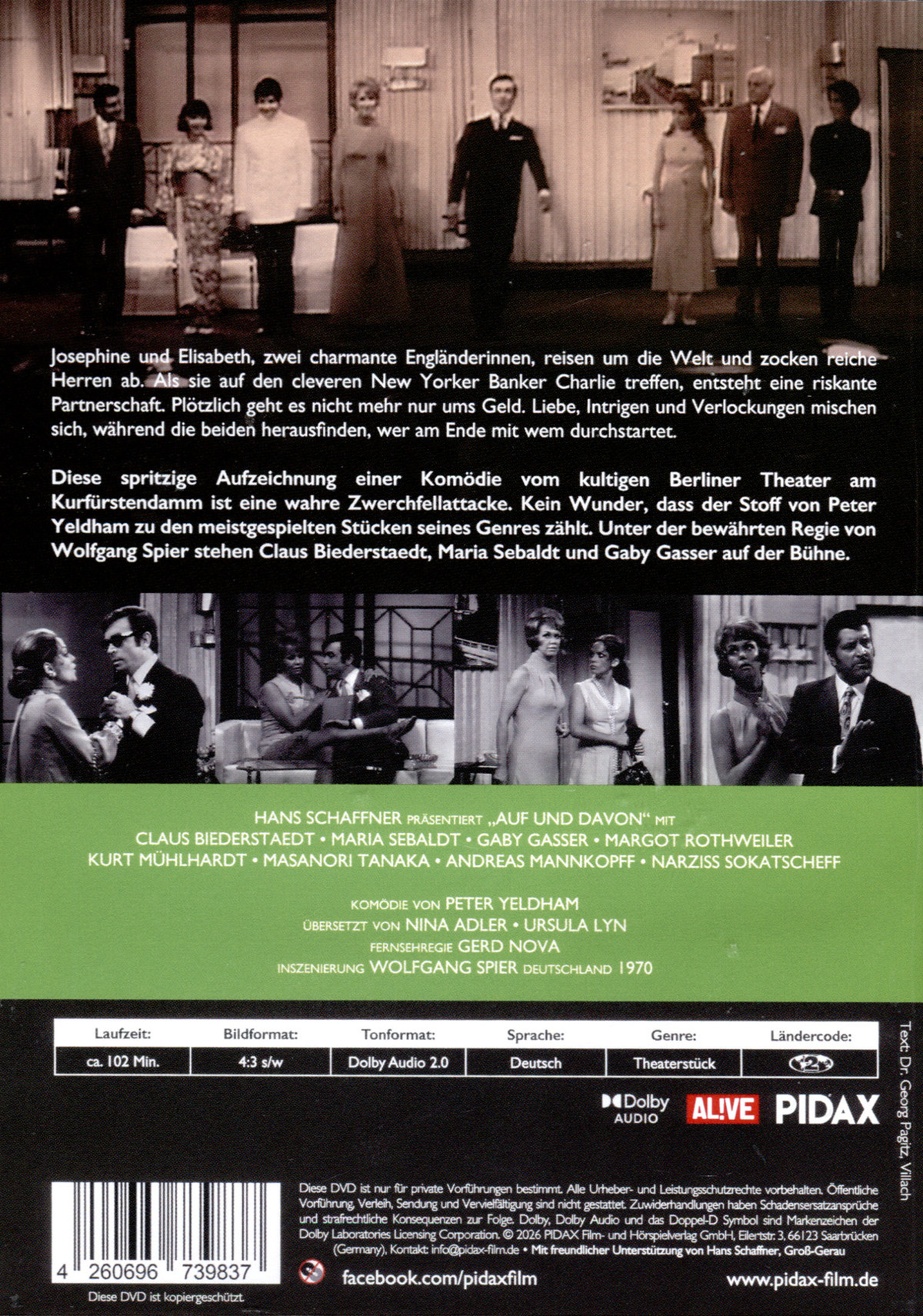 Auf und davon / Spritzige Komödie mit Starbesetzung (Pidax Theater-Klassiker)  (DVD)