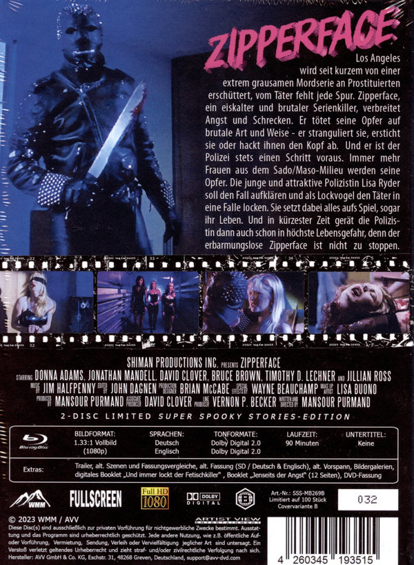 Zipperface - Uncut Mediabook Edition  (DVD+blu-ray) (B)