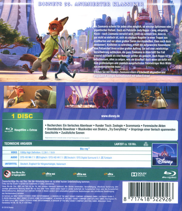 Zoomania - Disney Classics (blu-ray)