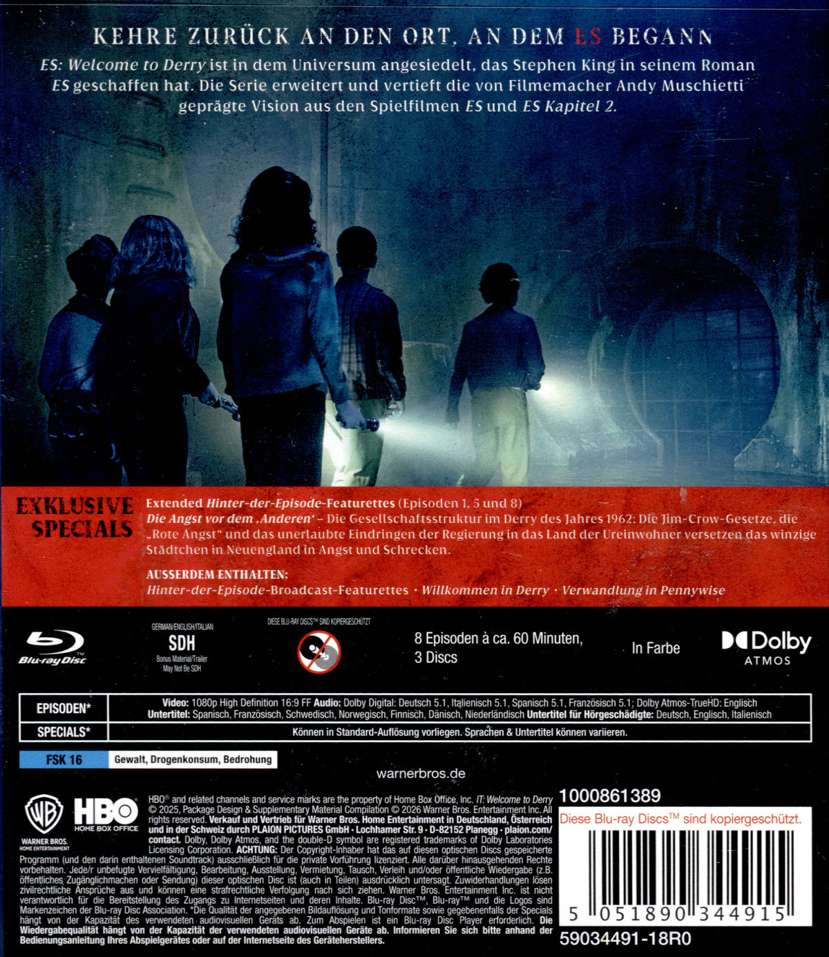 ES: Welcome to Derry  [3 BRs]  (Blu-ray Disc)