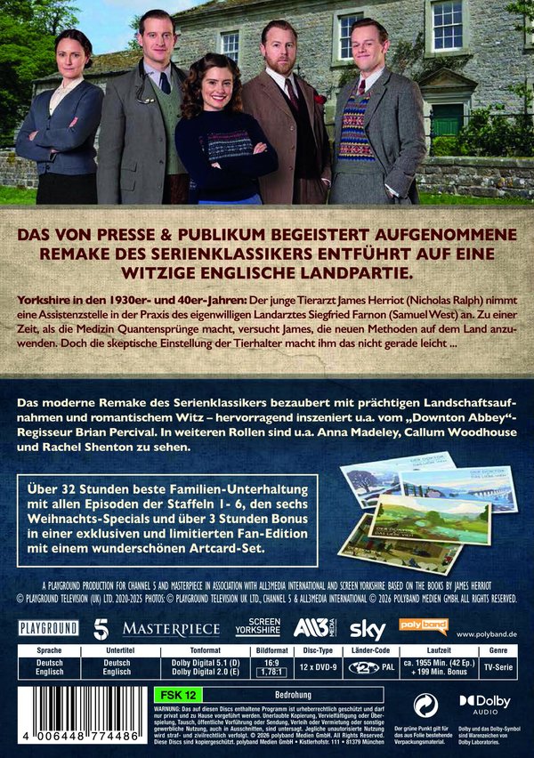 Der Doktor und das liebe Vieh - Die kompletten Staffeln 1-6 LTD. - Die limitierte Fan-Edition inkl. Artcard-Set  [12 DVDs]  (DVD)