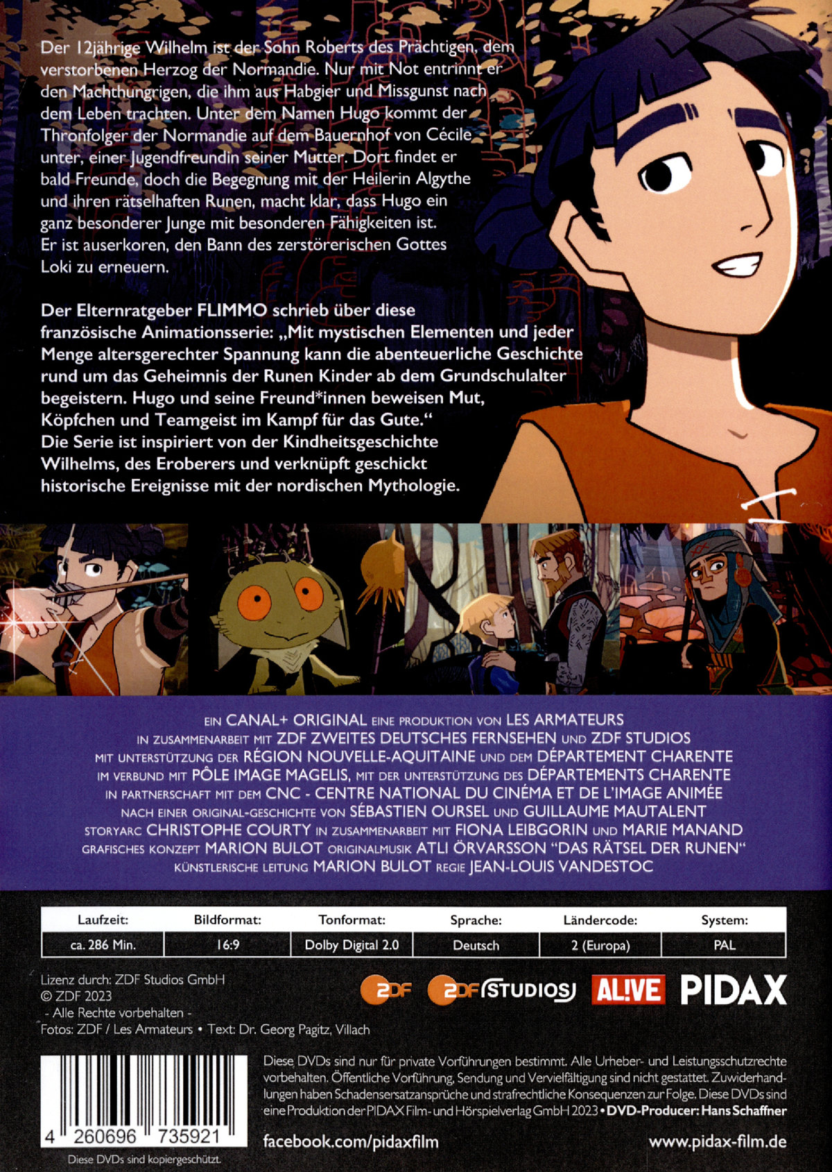 Das Rätsel der Runen, Vol. 1 / Die ersten 13 Folgen der Fantasy-Zeichentrickserie von den Machern von DAS GEHEIMNIS VON KELLS (Pidax Animation)  [2 DVDs]  (DVD)
