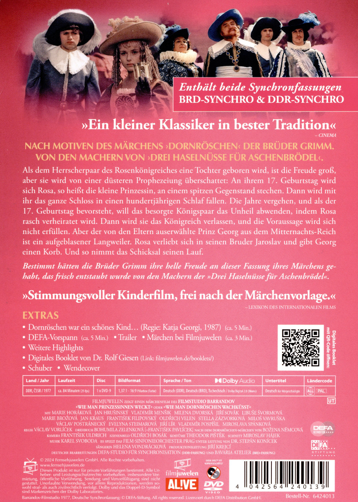 Wie man Prinzessinnen weckt (Wie man Dornröschen wachküsst) (1977) (Filmjuwelen / DEFA-Märchen)  (DVD)