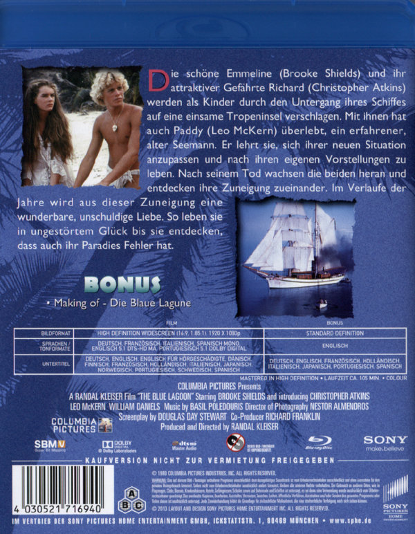 Blaue Lagune, Die (blu-ray)