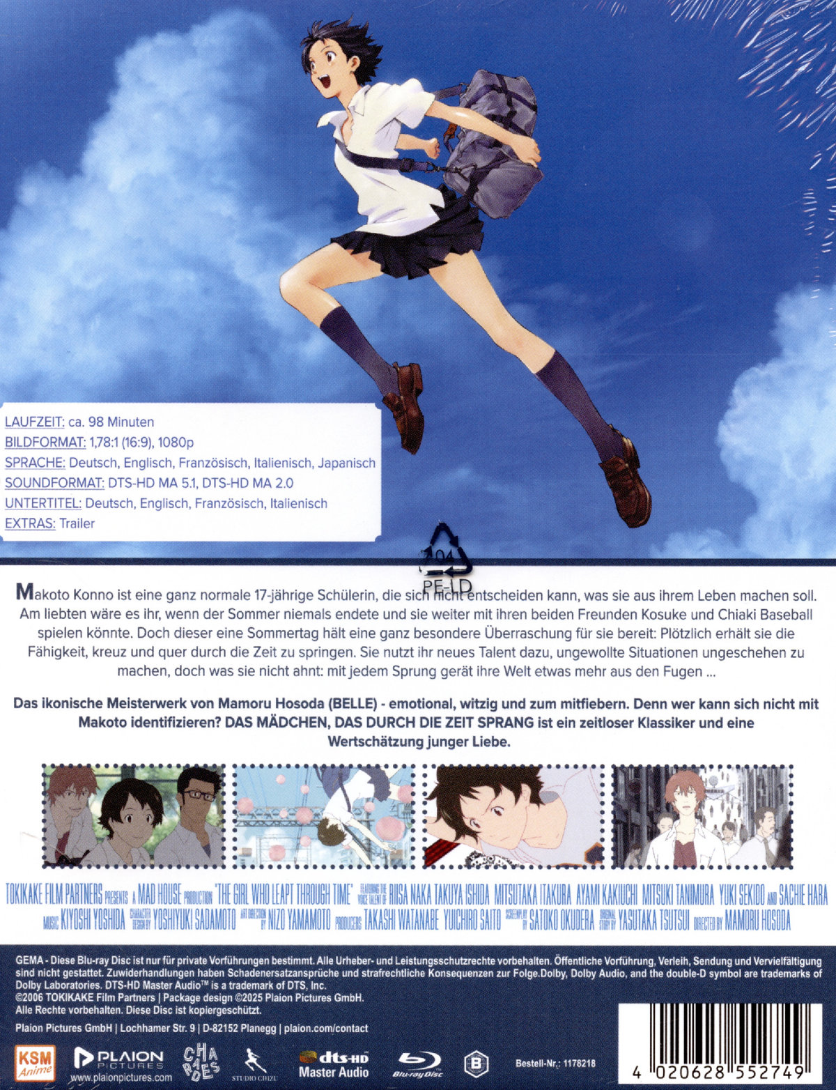 Das Mädchen, das durch die Zeit sprang  (Blu-ray Disc)
