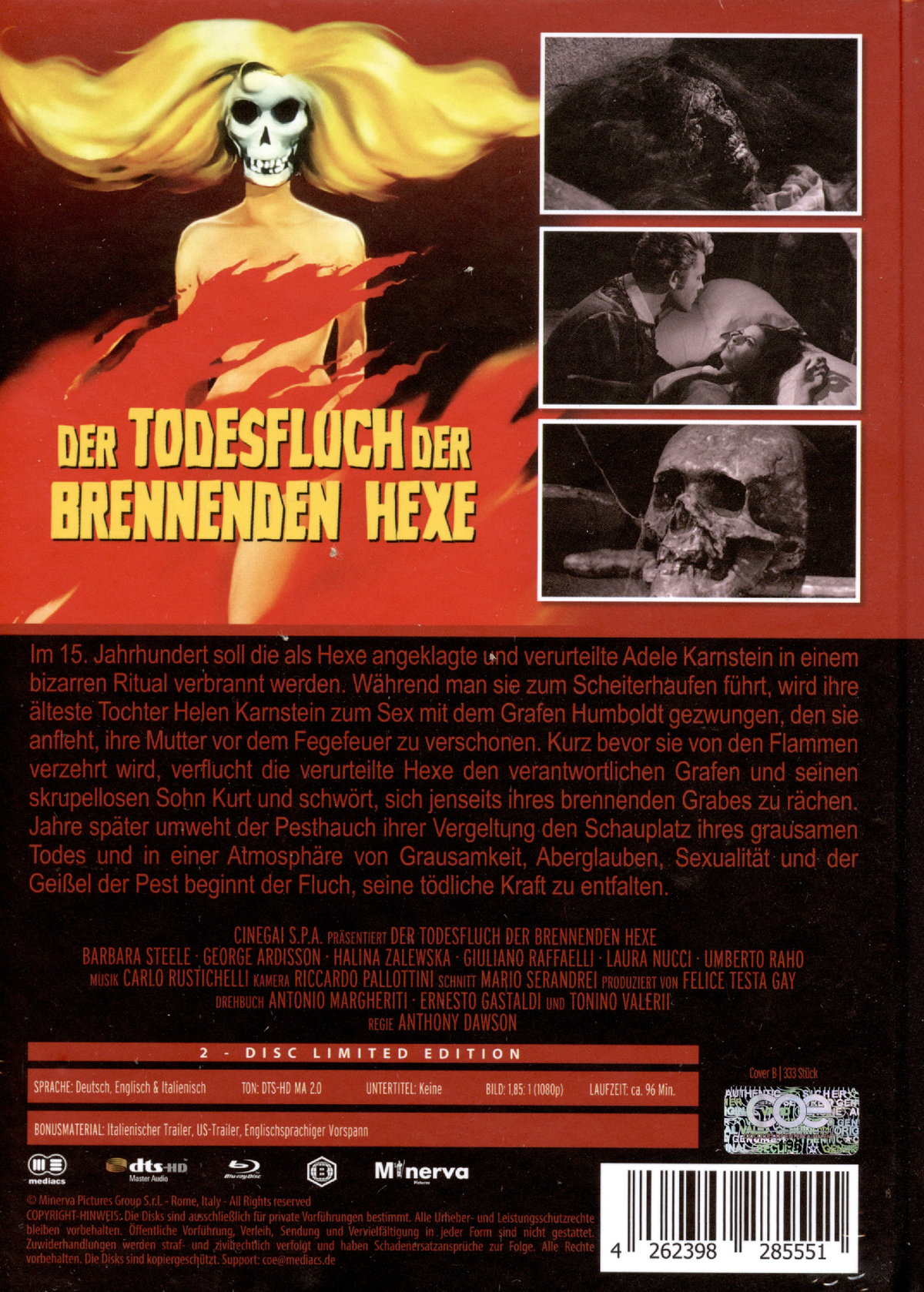 Todesfluch der brennenden Hexe, Der - Uncut Mediabook Edition (DVD+blu-ray) (B)