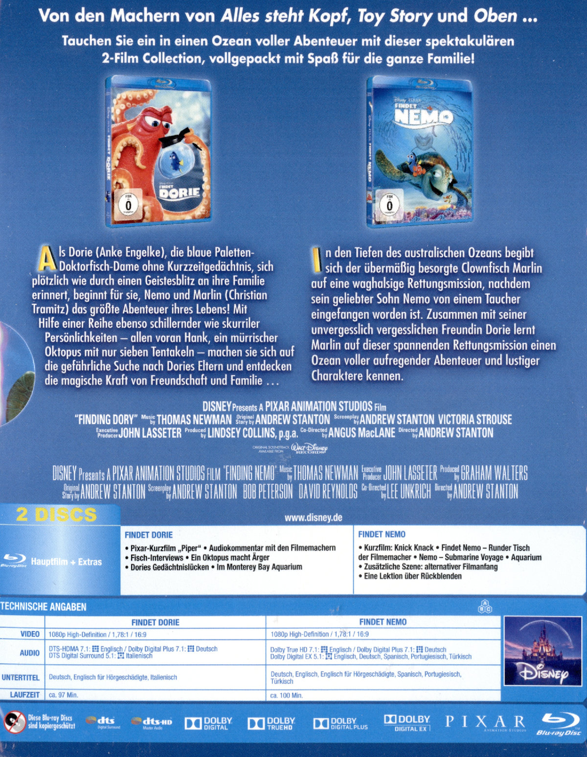 Findet Dorie / Findet Nemo  [2 BRs]  (Blu-ray Disc)