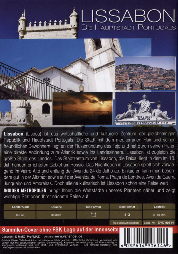 Insider Metropolen - Portugal: Lissabon - Die Hauptstadt Portugals  (DVD)