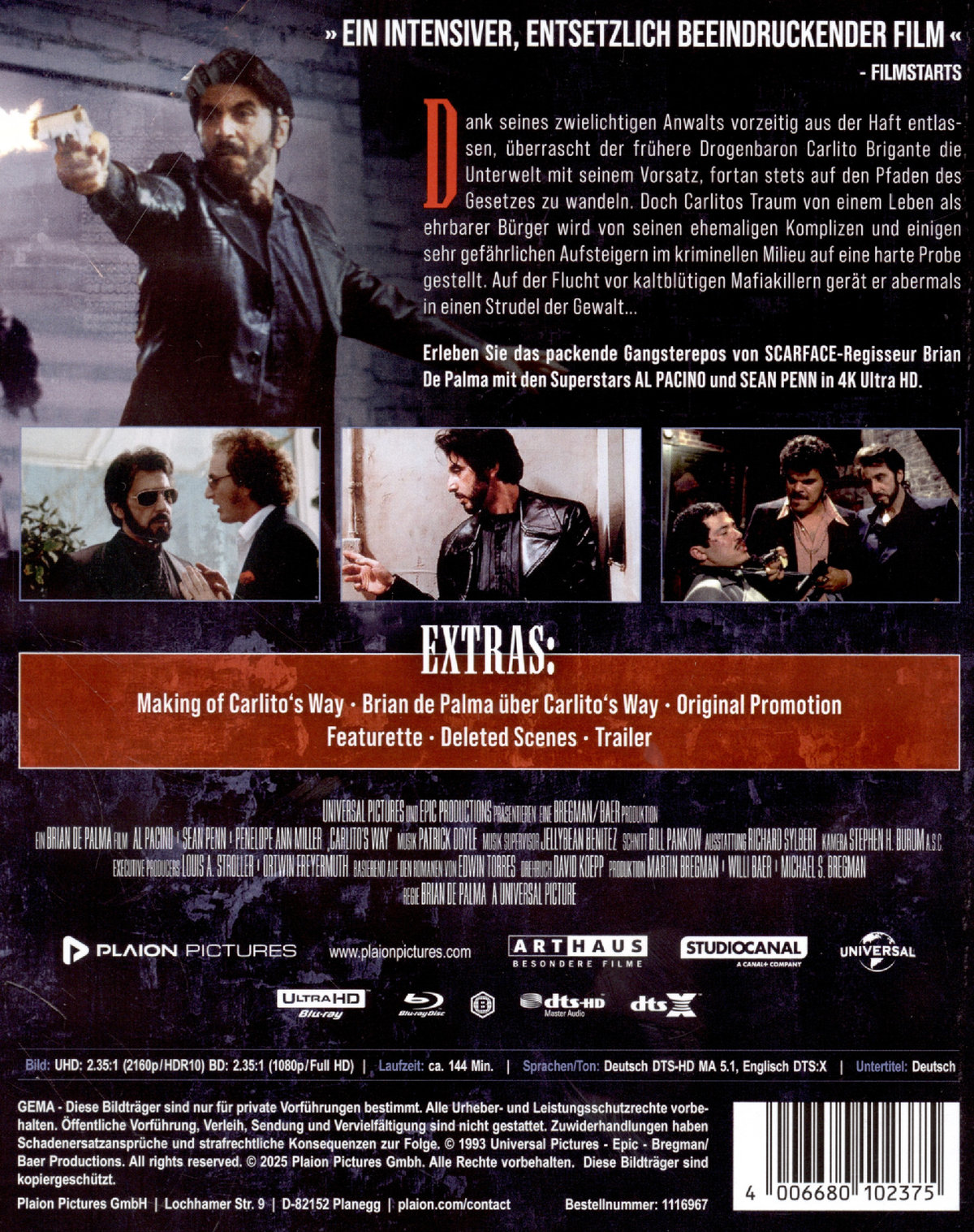 Carlito's Way (4K Ultra HD) (+ Blu-ray)
