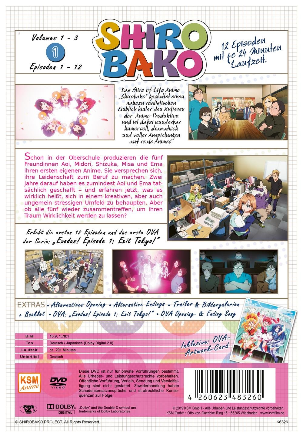 Shirobako: Volume 1-3 (Episode 01-12)  [3 DVDs]  (DVD)
