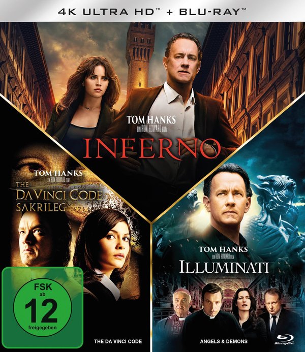 Illuminati / Inferno / The Da Vinci Code  (3 4K Ultra HD s + 3 Blu-rays)  (Blu-ray 4K Ultra HD)