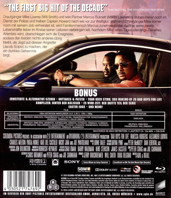 Bad Boys for Life (blu-ray)