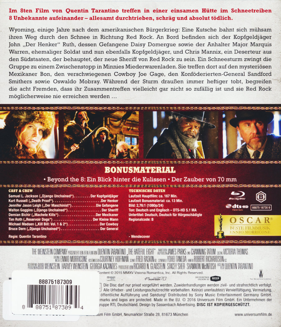 Hateful 8, The (blu-ray)