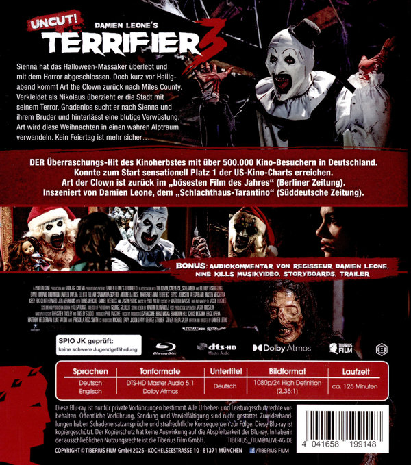 Terrifier 3 - Uncut Edition  (blu-ray) Terrifier 3 - Uncut Edition  (blu-ray)
