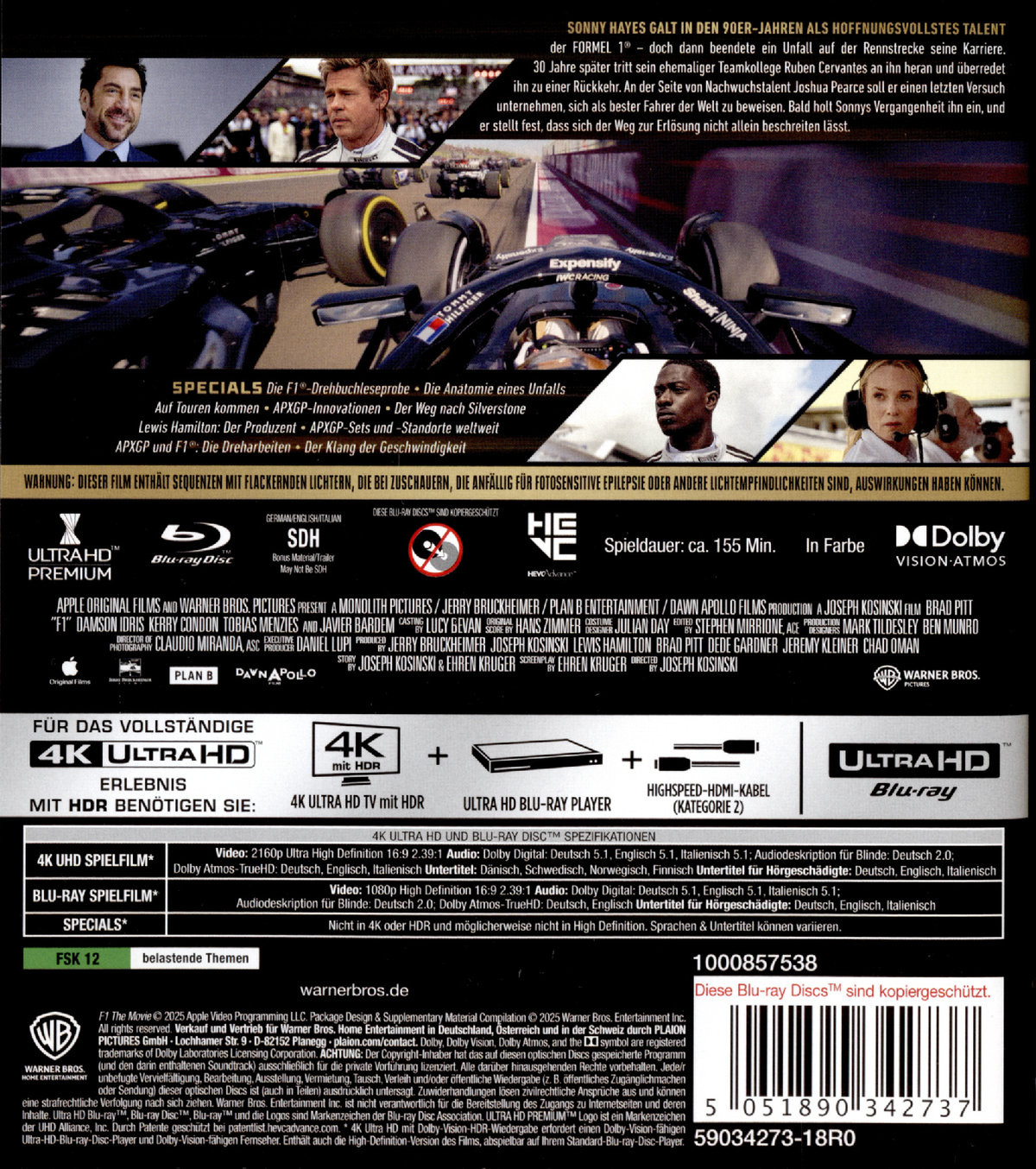 F1  (4K Ultra HD) (+ Blu-ray)