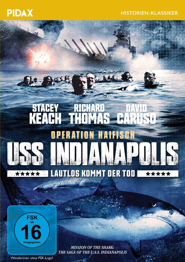 USS Indianapolis - Lautlos kommt der Tod (Operation Haifisch) / Packendes und starbesetztes Kriegsdrama nach wahren Begebenheiten (Pidax Historien-Klassiker)  (DVD)