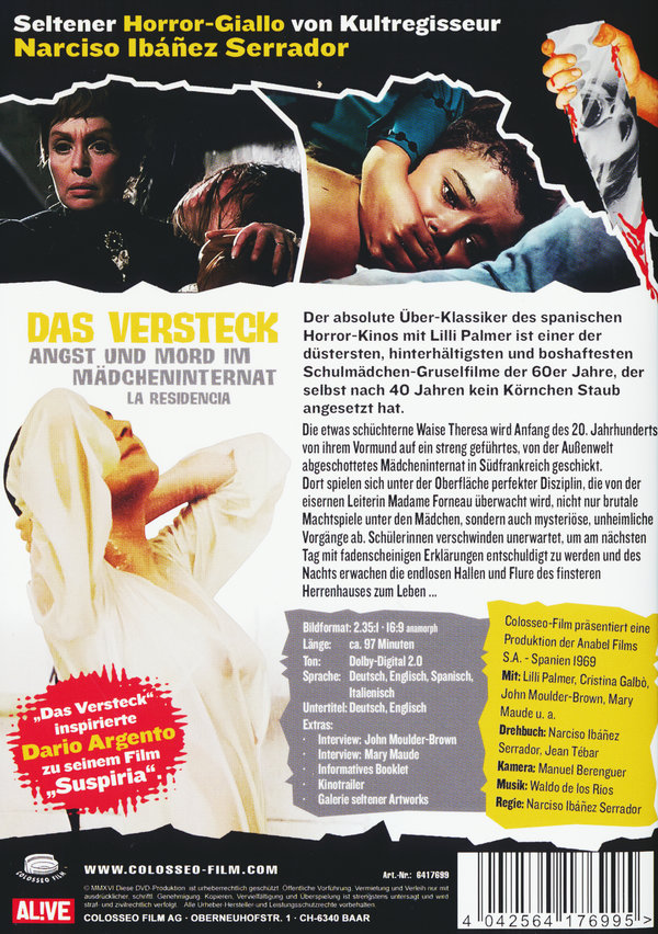 Versteck, Das - Angst und Mord im Mädcheninternat  (DVD)